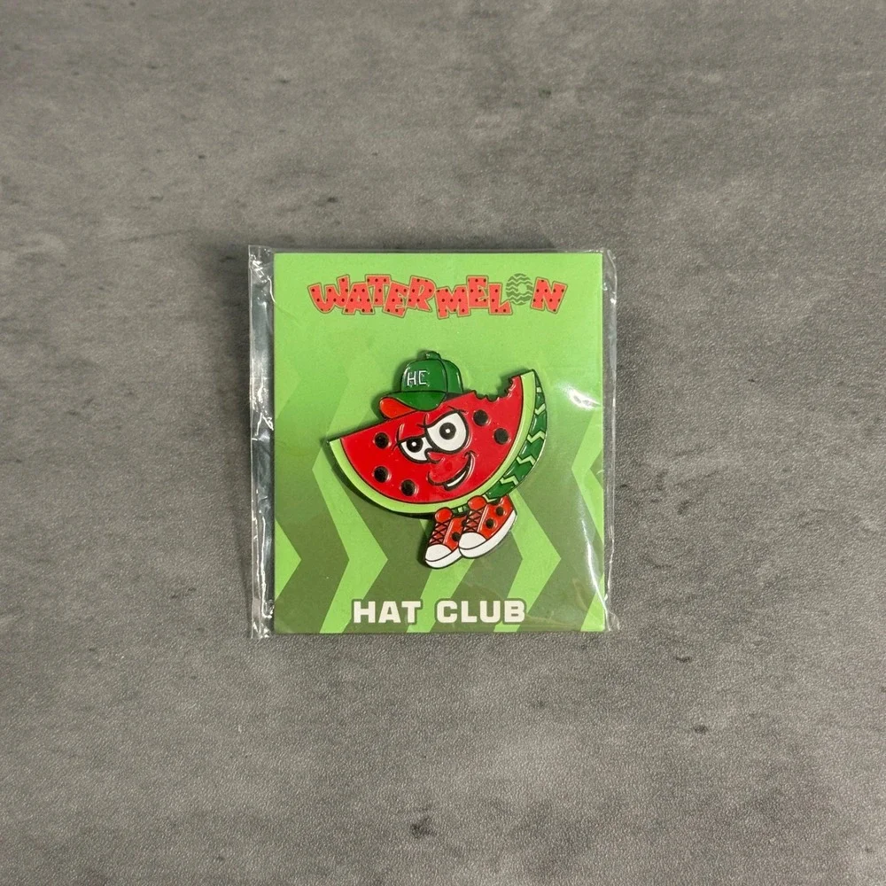 Hat Club New Era Pin Green Red Watermelon Enamel Collectible Fitted Accessory